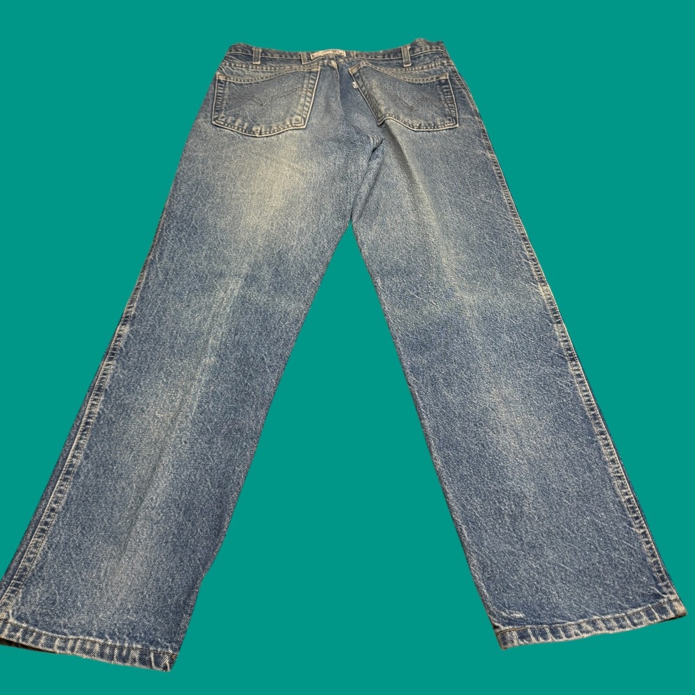 Vintage Levis Two Horse Brand Jeans Mens Size 34x32 Light Wash Made in USA